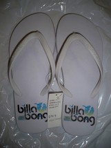 Women&#39;s Juniors Billabong Beach Scene Flip Flops Sandals White New $22 - £15.00 GBP
