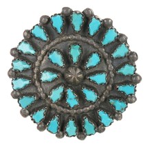 Vintage Zuni Carved Turquoise cluster Hatpin - £197.68 GBP