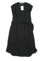NWT MM. Lafleur Devlin in Black Pleated Jersey Wrap Belted Shirt Dress 8 $325 - £88.31 GBP