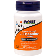 NEW NOW Foods Theanine 200mg with Inositol Promotes Relaxation  60 Vcaps - £17.42 GBP