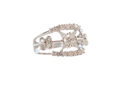 Authenticity Guarantee 
Size 7 Designer Shaped Beautiful Diamond Ring .82 Car... - £1,401.27 GBP