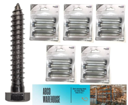 Hex Lag Screws  1/2&quot; x 3&quot; Steel Black 4-ct NATIONAL HARDWARE N179-155 V1... - $23.75
