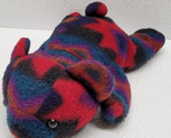 Vintage Oriental Trading Aztec Bean Bag Bear Plush Red Purple Blue Brown - £12.85 GBP