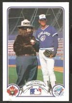 Toronto Blue Jays Tom Henke 1987 Smokey The Bear Fire Prevention Card # 14 - £0.79 GBP