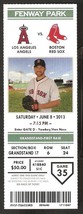 Los Angeles Angels Boston Red Sox 2013 Ticket David Ortiz Hr Clay Bucholtz - $3.99