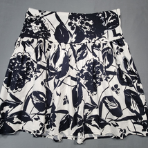 Maurices Women Skirt Size 11 Juniors Black Stretch Mini White Preppy Boho Floral - £10.04 GBP