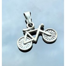 VINTAGE 925 STERLING SILVER SMALL  BICYCLE CHARM PENDANT AT - $37.32