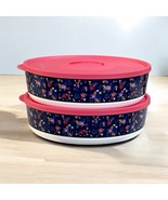 2 Tupperware Falling for Floral Bowl 10.5 Cups Serving Dish w/ Seal Lids... - €21,28 EUR