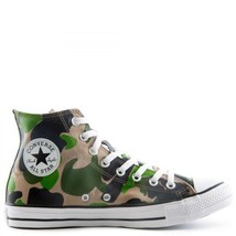 Converse Unisex Chuck Taylor All Star Hi Top Sneakers Green Camo 166714F - $80.00