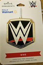 Hallmark WWE Flat Metal Enameled Logo Christmas Ornament 2023 New - £7.60 GBP