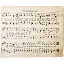 1881 Dear Old Farm Victorian Sheet Music Ohio State Grange Agriculture 1... - €17,11 EUR
