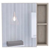 FM FURNITURE Minsk Medicine Cabinet with 3 Inner Shelves, 2 Open Shelves and a L - £57.18 GBP+