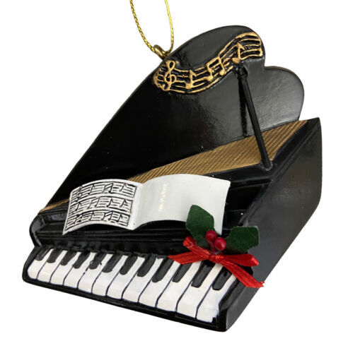 Kurt Adler Black Grand Piano Christmas Ornament  - £6.89 GBP