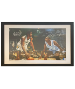 Michael Jordan / Magic Johnson Autographed 16&quot; x 24&quot; Framed Photo UDA LE... - £5,685.01 GBP