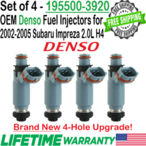 NEW OEM 4Pcs Denso 4-Hole Upgrade Fuel Injectors for 2003 Subaru Impreza 2.0L H4 - £248.08 GBP