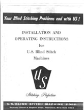 U.S. Blind Stitch Installation Operation Manual Instruction - £7.85 GBP