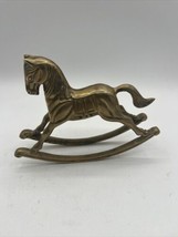 Vintage Brass Rocking Horse 5 1/2&quot; tall - $15.45