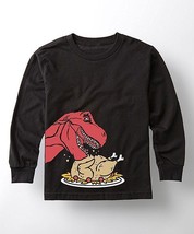 $30 L.A.T. Black Dino Turkey Dinner Long-Sleeve Tee Black Youth Size Small - £5.10 GBP