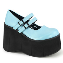 DEMONIA KERA08/BUVL 4 1/2&quot; Platform Women&#39;s Gothic Punk Blue Mary Janes Shoes - $61.95