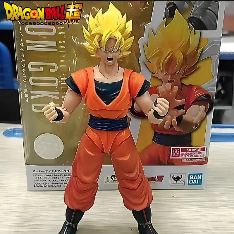 14cm Original Bandai Shfiguarts Dragon Ball Z Son Goku Action Figure Full Power - £59.20 GBP+
