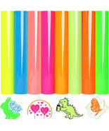 Neon HTV Heat Transfer Vinyl 8 Neon Vinyl Assorted Sheets 12X10In Green ... - $280.22 MXN