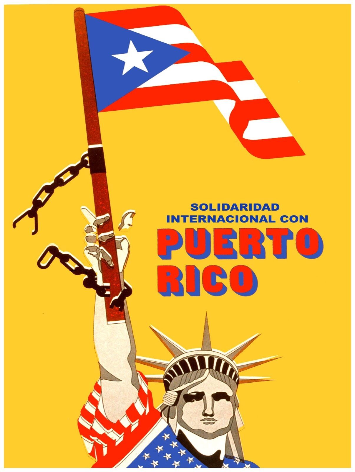 Solidarity Poster Decor.Home Room Interior design.Puerto Rico independence.10632