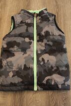Hurley 4T Boys Camouflage &amp; Neon Green Zippered Puffer Vest - $5.94