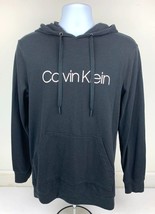 Calvin Klein Sweatshirt Sleepwear Hoodie Black Top Pullover w/ Pockets S... - €17,24 EUR