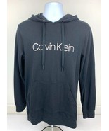 Calvin Klein Sweatshirt Sleepwear Hoodie Black Top Pullover w/ Pockets S... - €17,48 EUR