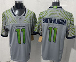 Men’s Jaxon Smith-Njigba #11 Stitched Jersey Gray Navy Green - $45.00