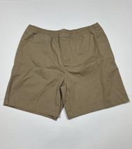 Cherokee Men Size L (Measure 35x7)  Beige Elastic Waist Pull On Shorts - £7.58 GBP