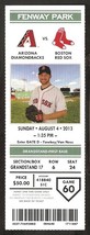 Arizona Diamondbacks Boston Red Sox 2013 Ticket Victorino Doubront Ellsbury - £2.38 GBP