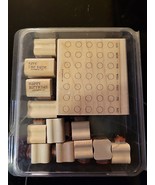 Stampin Up MARK THE DATE  Retired Wood Stamp Set Of 13 - $9.90