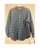 Vintage Pendleton Shirt 1980&#39;s Mens Green Blue Wool Tartan USA Made Size... - $932.02 MXN