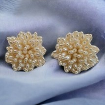 Faux Cluster Pearl Earrings, VGC, Clip on - £20.03 GBP