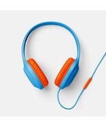 heyday Wired On-Ear Headphones Built-In Mic Foam Cushion Bright Blue - $18.90 CAD