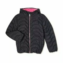 Limited Too ~ Girl&#39;s Size 4 ~ Black ~ Pockets Quilted Puffer Hooded Jack... - £20.58 GBP