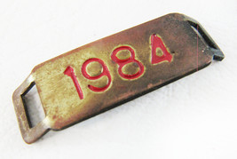 Weird Vintage Brass &quot;1984&quot; Bracelet? Cool For Jewelry Maker - £15.68 GBP