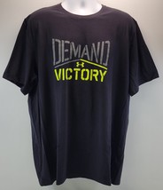 S) Men Under Armour Demand Victory Graphic Black Shirt 2XL Loose Fit Hea... - $19.79