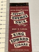 Front Strike Matchbook Cover  King Edward Cigars.   Made In Florida gmg Unstruck - £9.79 GBP