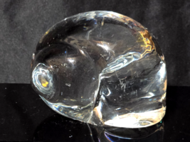 Vintage 3” Blown Crystal Glass Seashell Snail Shell Paperweight - Unknow... - $10.06