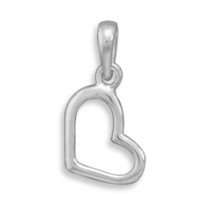 Sterling Silver Cut Out Heart Charm - £15.27 GBP