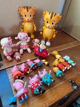 Large Lot Plastic Rubber Timmy Tiger Peppa Pig Lambie Purple Hippo Play Figures– - £11.90 GBP