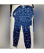 Warner Bros Blue Pajama Set with Playful Patterns - $11.09 CAD