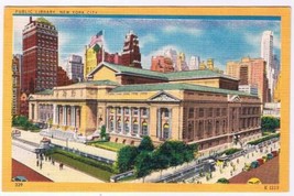 New York Postcard NYC Public Library  - £2.31 GBP