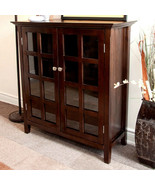 Tobacco Mission Craftsman Shaker Solid Pine Bookcase Cabinet - New! - $439.00