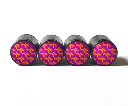 Pattern Design (Style 2) Tire Valve Caps - Black Aluminum - Set of Four - $15.99