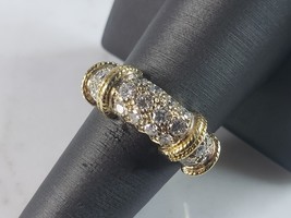 Womens Vintage Estate 18K Yellow Gold Diamond Ring 7.4g E5978 - £1,463.74 GBP