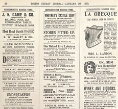 Full Page Advertisements 1899 Victorian Boston Massachusetts Companies #... - $28.02 CAD