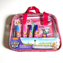 Paw Patrol Art &amp; Activity Bag w/ Markers Stickers Stampers Sheets Set pi... - £14.91 GBP